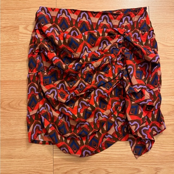 Anthropologie DOLAN Ruched Ruffle Mini Skirt Sz Small NWT - Picture 2 of 5